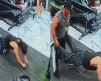 Gym Revenge Viral: Man Pushed Out to the Street on Exercise Wheel After Accidental Trip