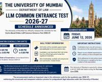 University of Mumbai Announces LLM CET 2026 Schedule: Entrance Exam to Be Held on June 12 in Two Shifts
