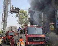 Massive Blaze Destroys Hardware Store and Warehouse in Akhnoor, Causing Extensive Losses