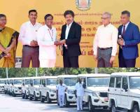 CM Vijay Flags Off 40 Rural Health Vehicles in Chennai to Strengthen Emergency Medical Transport