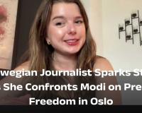 Norwegian Journalist Challenges Narendra Modi on Press Freedom During Oslo Visit