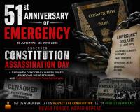 India Marks 51st Anniversary of Emergency, Observes Constitution Assassination Day