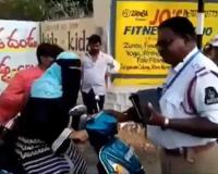 Burkha-Clad Woman Confronts Hyderabad Traffic Police Over Helmet Violation Amid Hospital Emergency Claim