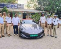 Hyderabad Police Book Father After Viral Video Shows Minor Driving Luxury Electric Sports Car on Outer Ring Road