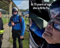 73-Year-Old Woman Fulfils Lifelong Dream of Skydiving, Inspires Millions Online