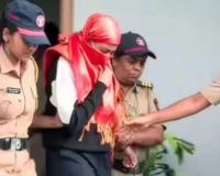 Siya Goyal Displays Obscene Gesture at Media During Police Investigation Into Fiancé Murder Case