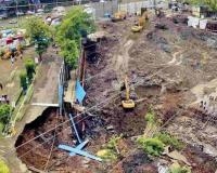Thane Construction Site Cave-In Triggers Emergency Response After Excavation Destabilises Land in Naupada