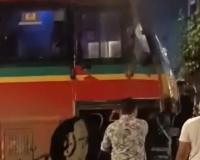BEST CNG Bus Crashes Into Road Divider in Borivali East After Driver Swerves to Avoid Motorcyclist