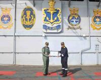 Air Chief Marshal AP Singh Flies MiG-29KUB from INS Vikramaditya During INS Malvan Commissioning, Showcasing Tri-Service Operational Synergy