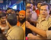 Kanwariya Threatens Police Inspector During Kanwar Yatra Preparations in Muzaffarnagar, Video Goes Viral