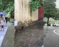 Flooded IIT Roorkee Campus Turns Into an Unplanned Adventure as Students Build Makeshift Raft During Heavy Monsoon Rains