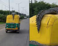 Crocodile Tied to Auto-Rickshaw Roof? Viral Highway Video Sparks Shock and Raises Questions Over Authenticity
