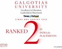 Galgotias University Rises to No. 2 in India for BBA Placements