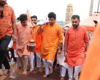 Tejasvi Surya Carries Ganges Water During Kanwar Yatra From Haridwar to Rishikesh