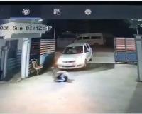 Bengaluru Guard Dodges Car After Residential Gate Crash in 1:42 a.m. Scare