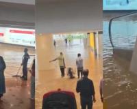 Heavy Rain Floods Noida International Airport Passages on Opening Day