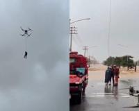 Drones Airlift Stranded Residents in Southern China Floods After Typhoon Maysak