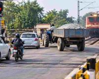 Railway Traffic Halted for an Hour After Cement-Laden Tractor-Trolley Gets Stuck