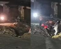 Delivery Rider Falls into Unmarked Pit on Kanpur Road After 15 Days of Neglect