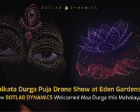 3,000-Drone Durga Puja Show Draws 40,000 Spectators at Kolkata’s Eden Gardens