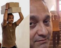 Labourer Carries 20kg Bricks Up 21 Floors as Four Lifts Remain Idle