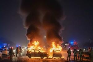 Fiery Collision on Purvanchal Expressway Claims Five Lives in Uttar Pradesh’s Barabanki District