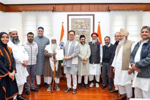 Kiren Rijiju discusses Waqf properties’ registration with AIMPLB
