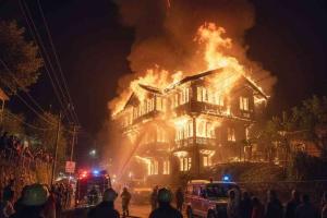 Massive Fire Erupts at Nainital’s Historic Deena Lodge