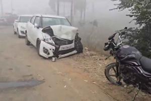 Dense Fog Triggers Multi-Vehicle Collision on NH-34, Motorcyclist Killed in Bulandshahr