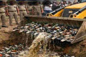Greater Noida Police Crush 1,600 Litres of Illegal Liquor in Major Anti-Smuggling Drive
