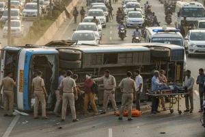 Highway Crash Near Gwalior Leaves Several Bus Passengers Injured