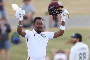 Hodge’s Unbeaten Century Sparks West Indies Resistance on Day 3 in New Zealand
