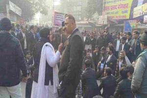 Lawyers Stage Protest in Bareilly Over Delay in Arrests in Advocate Mahjabeen Murder Case