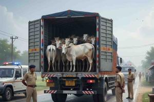 Major Cattle-Smuggling Attempt Foiled Near Bihar Border as Police Rescue 39 Animals from DCM Truck