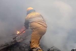 Massive Blaze Engulfs Scrap Shop in Jaunpur’s Khetasarai, Causing Heavy Losses