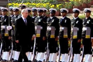 Putin Receives Ceremonial Guard of Honour at Rashtrapati Bhavan During New Delhi Visit