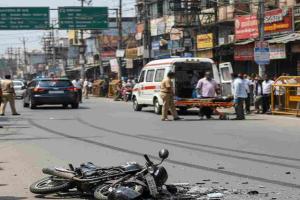 Speeding Car Hits Motorcyclist in Agra, Driver Flees Scene