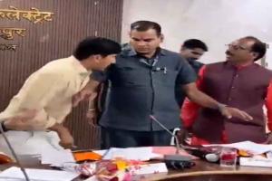 Tense Confrontation Erupts Between MP and MLA During Key Dungarpur Review Meeting, Police on High Alert