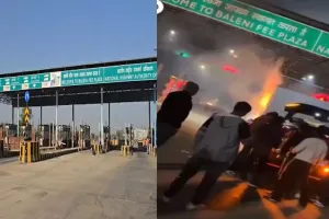 High-Octane Lawlessness: Luxury Convoy Ignites Chaos at Baghpat Toll Plaza