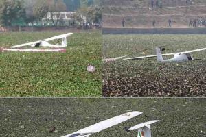 Army Aviators Escape Unharmed After Helicopter Makes Emergency Landing in Prayagraj Pond