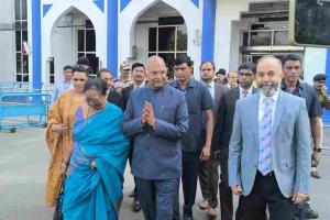 Former President Ram Nath Kovind Arrives in Jodhpur for Spiritual Engagements in Pali
