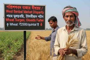 Market Disparity: West Bengal Farmers Grapple with Pricing Gaps as Wheat Surges and Oilseeds Falter
