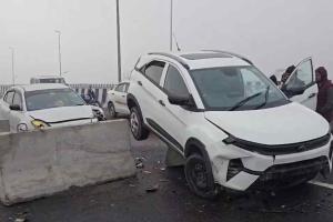 Six Injured as Speeding Car Crashes on Unfinished Stretch of Delhi-Dehradun Corridor