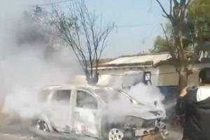 Miraculous Escape for Family as Moving Vehicle Transforms into Fireball in Hamirpur