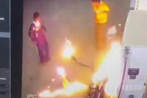 Narrow Escape in Raipur as Arsonist Ignites Fuel Nozzle Following Safety Dispute