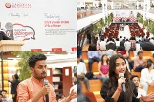 Galgotias University Students Engage With Veteran IPS Officer Vivek Dube on Leadership, Ethics and Nation Building
