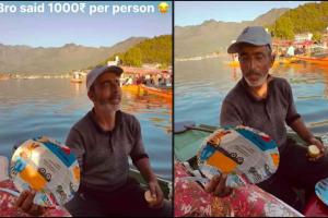 Dal Lake Fruit Chaat Price Sparks Online Debate After Tourist Negotiates Rs 1,000 Plate Down to Rs 800
