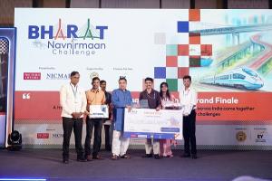 NICMAR Crowns Pimpri Chinchwad College of Engineering as Winner of Bharat Nav-Nirmaan Challenge 2025-26 in Grand Finale Attended by Union Minister Nitin Gadkari