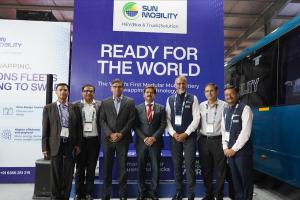 SUN Mobility Unveils World's First Modular Multi-Battery Swapping Technology for Heavy Electric Vehicles with Tata Starbus EV at Prawaas 5.0