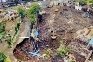 Thane Construction Site Cave-In Triggers Emergency Response After Excavation Destabilises Land in Naupada